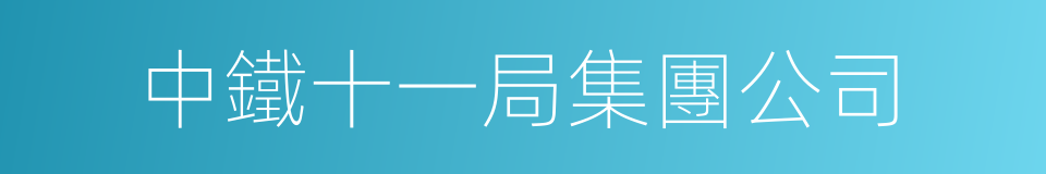 中鐵十一局集團公司的同義詞