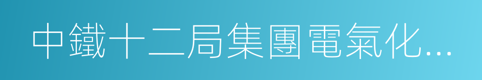 中鐵十二局集團電氣化工程有限公司的同義詞