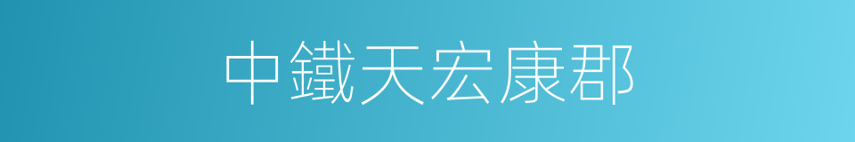 中鐵天宏康郡的同義詞