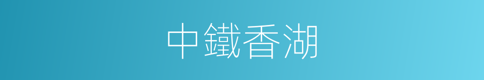 中鐵香湖的同義詞