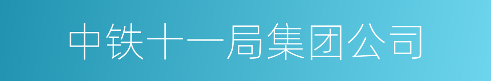 中铁十一局集团公司的同义词