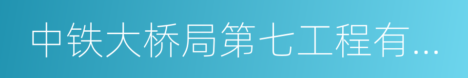 中铁大桥局第七工程有限公司的同义词