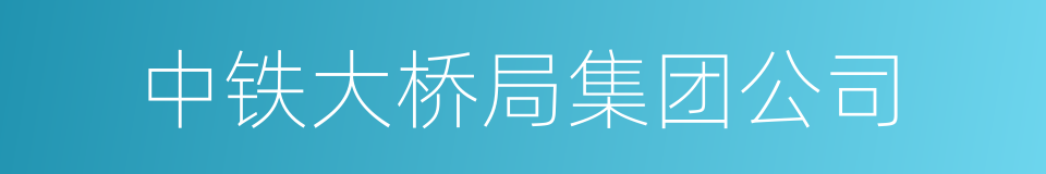 中铁大桥局集团公司的同义词