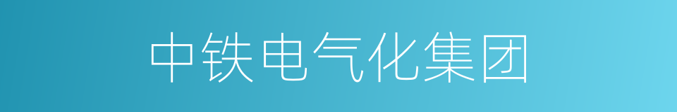 中铁电气化集团的同义词