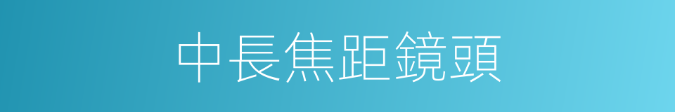 中長焦距鏡頭的同義詞
