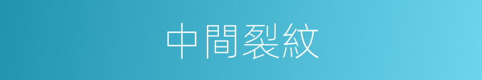 中間裂紋的同義詞