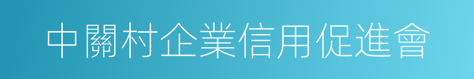 中關村企業信用促進會的同義詞