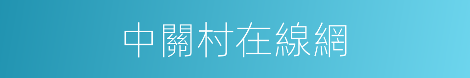 中關村在線網的同義詞