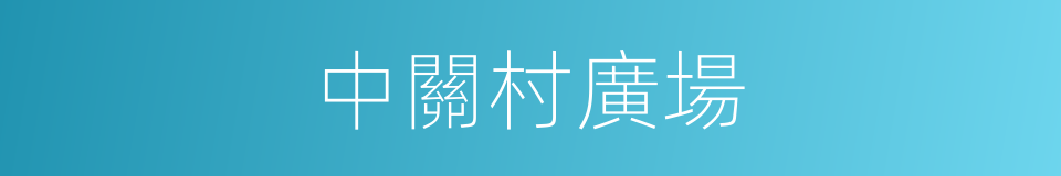 中關村廣場的同義詞