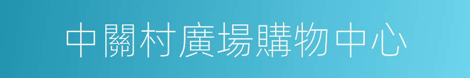 中關村廣場購物中心的同義詞