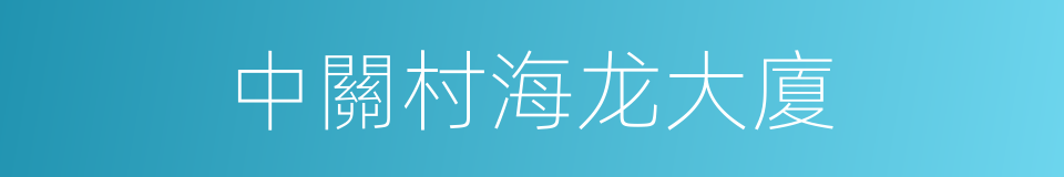 中關村海龙大廈的同義詞