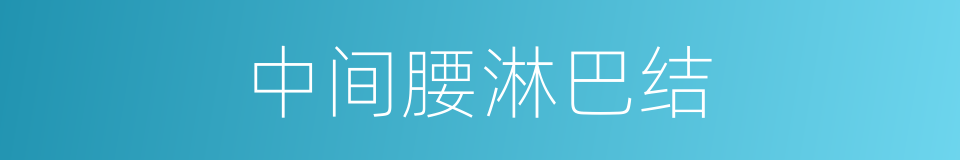 中间腰淋巴结的同义词