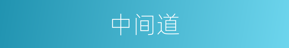 中间道的同义词