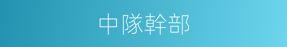 中隊幹部的同義詞