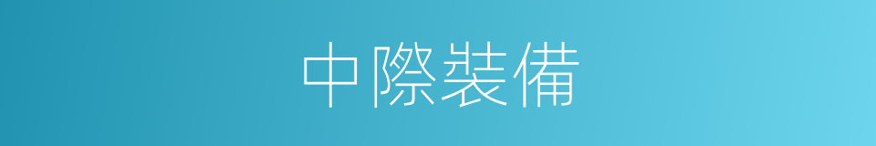 中際裝備的同義詞