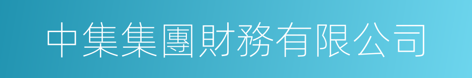 中集集團財務有限公司的同義詞