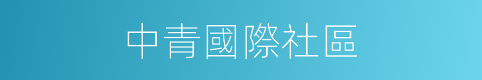 中青國際社區的同義詞