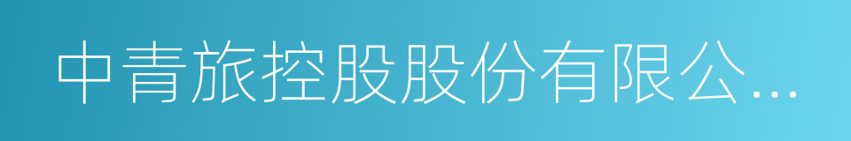 中青旅控股股份有限公司董事长康国明的同义词