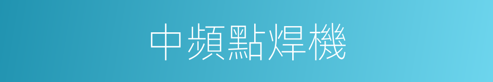 中頻點焊機的同義詞