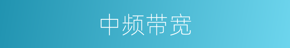 中频带宽的同义词