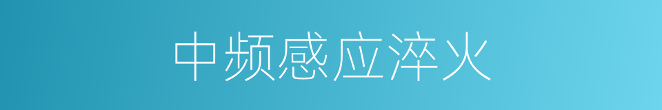 中频感应淬火的同义词