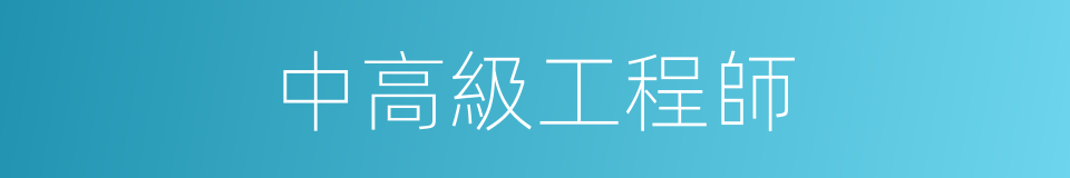 中高級工程師的同義詞