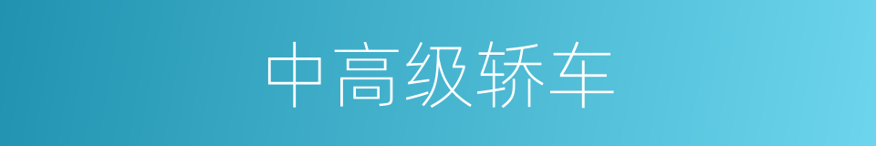 中高级轿车的同义词