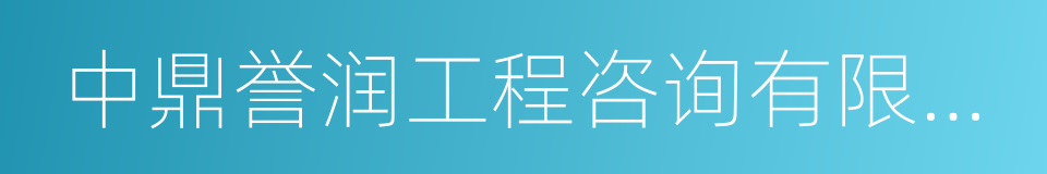 中鼎誉润工程咨询有限公司的同义词