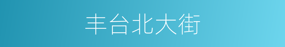 丰台北大街的同义词