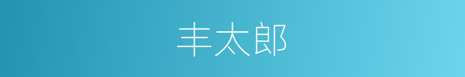 丰太郎的同义词