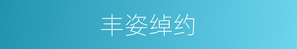 丰姿绰约的意思