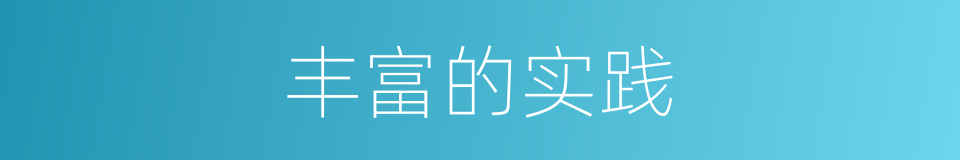 丰富的实践的同义词