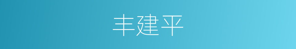 丰建平的同义词