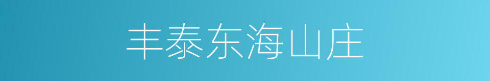 丰泰东海山庄的同义词