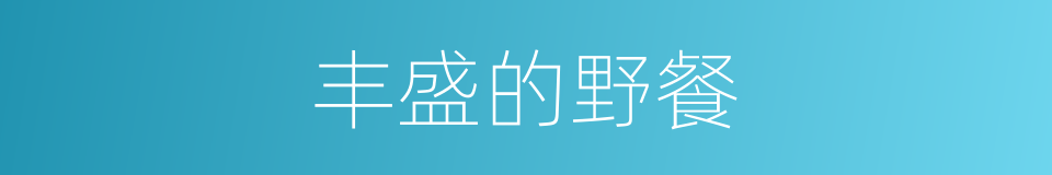 丰盛的野餐的同义词