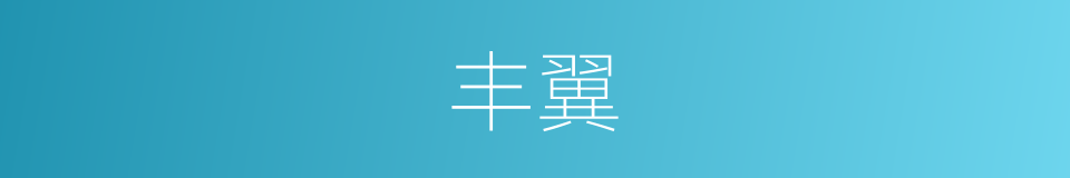 丰翼的同义词