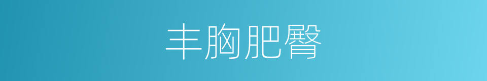 丰胸肥臀的同义词