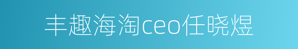 丰趣海淘ceo任晓煜的同义词