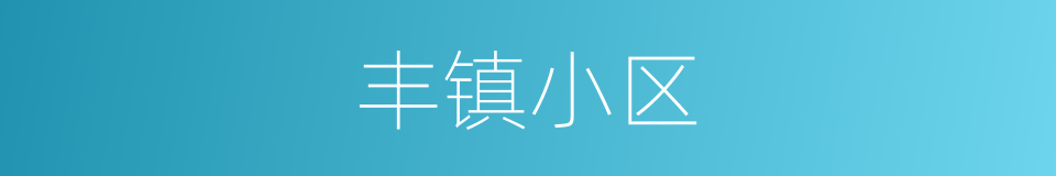 丰镇小区的同义词
