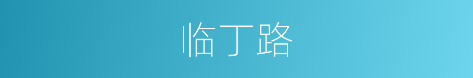 临丁路的同义词