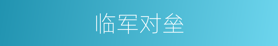 临军对垒的意思