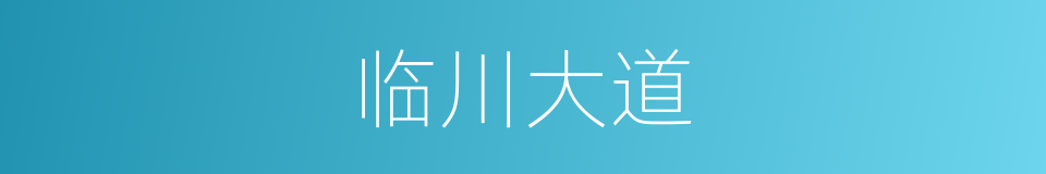 临川大道的同义词