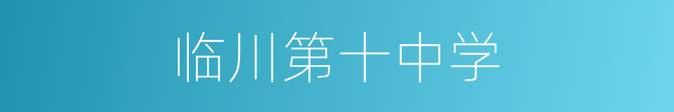 临川第十中学的同义词