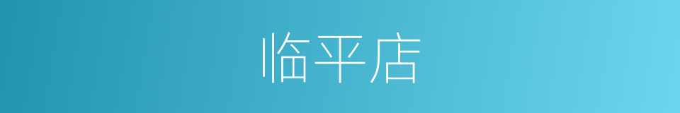 临平店的同义词