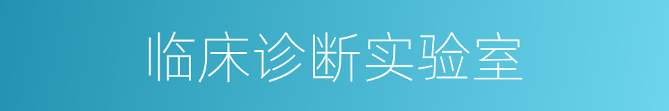 临床诊断实验室的同义词