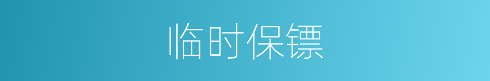 临时保镖的同义词
