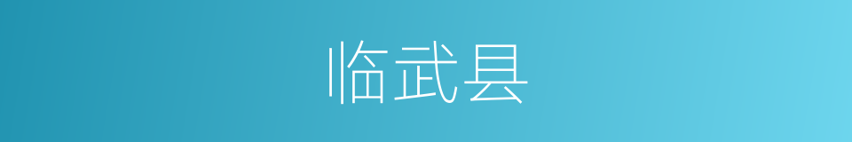 临武县的同义词