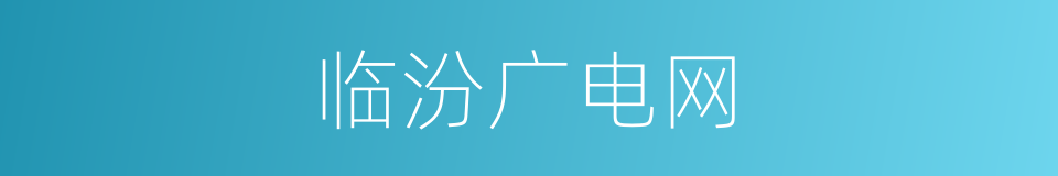 临汾广电网的同义词