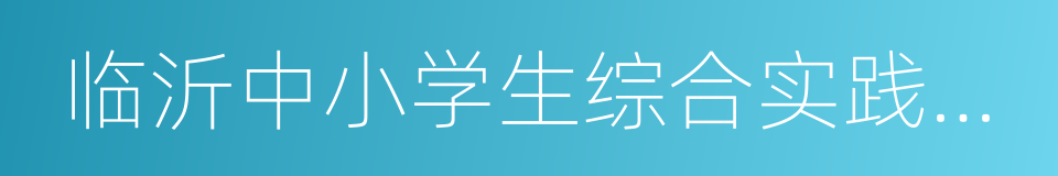 临沂中小学生综合实践基地的同义词