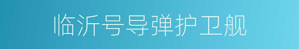 临沂号导弹护卫舰的同义词